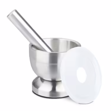 Relaxdays Mortar and Pestle, Stainless Steel