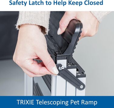 Рампа для собак Trixie Petwalk, 38x100 см, чорна (телескопічна)
