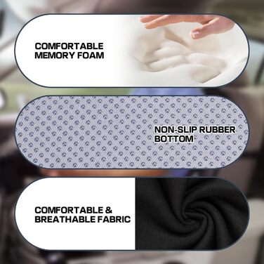 Підсидіння автомобільне для дорослих з Memory Foam: зручна подушка на сидіння авто, ергономічне сидіння для водія, офісного крісла, інвалідного візка