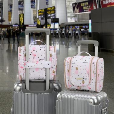 Косметичка-органайзер Lychii для подорожей, водонепроникна, рожева