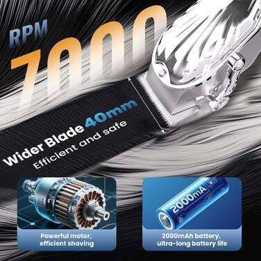 Професійна машинка для стрижки собак з товстим хутром, бездротова LED-машинка для грумінгу собак, тиха, акумуляторна, з набором для догляду за кігтями (срібна)