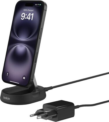 Белінкі BoostCharge Pro: Бездротова зарядка 15W з підтримкою Qi2 та MagSafe для iPhone 16/15/14/13/12 (з блоком живлення 20W)