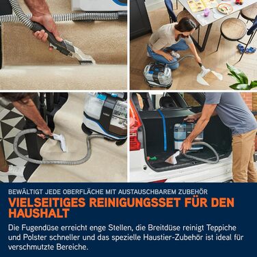 Vax SpotWash Max Pet Edition: Глибокий мийник для килимів та м'яких меблів з технологією SpinScrub, 2.8л, для дому та тварин