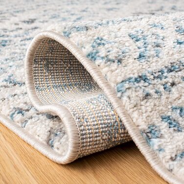 Килим SAFAVIEH Boho Tulum для вітальні, їдальні, спальні - короткий ворс, 183 x 274 см (61 x 213 см - бігун), слонова кістка та бірюзовий