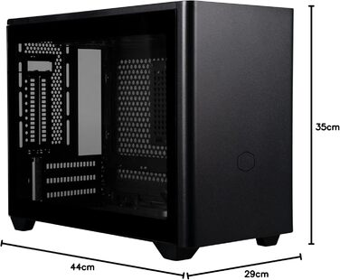 Корпус Mini-ITX Cooler Master NR200P білий: скло, вертикальне встановлення GPU, PCIe 4.0, USB 3.2 Gen 2x2