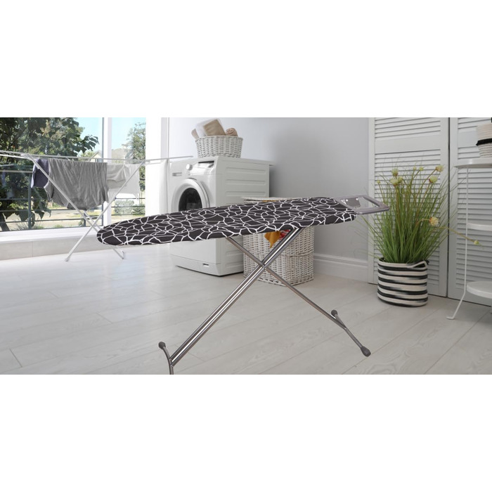 Чохол для прасувальної дошки Umiin, 115x35 см, еластичний, з бавовняним шаром та 6 мм повстяною підкладкою (Чорний & Білий)