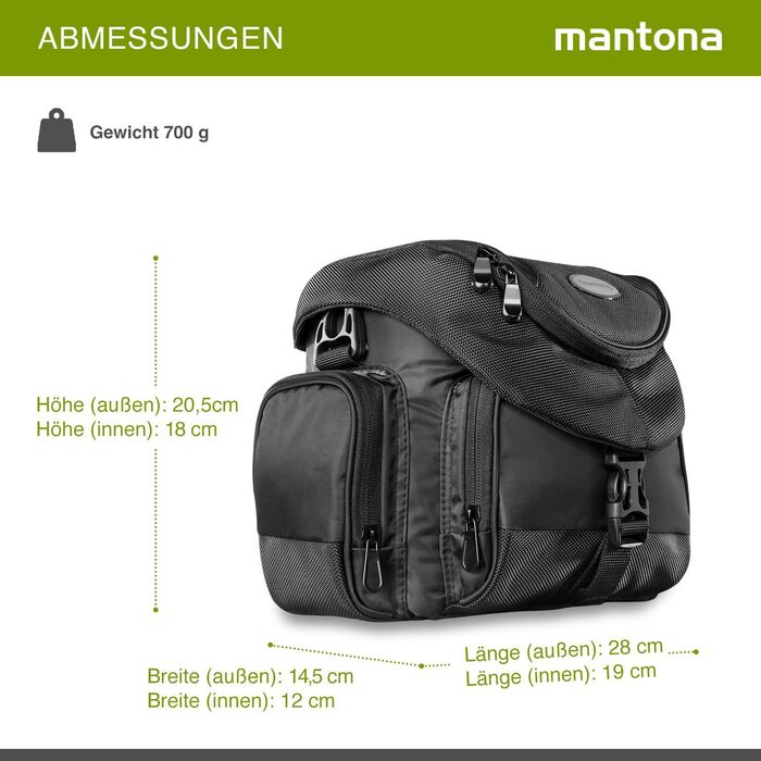 Сумка Mantona Premium для DSLR та DSLM камер з швидким доступом, захистом від пилу та зручним ременем, чорна