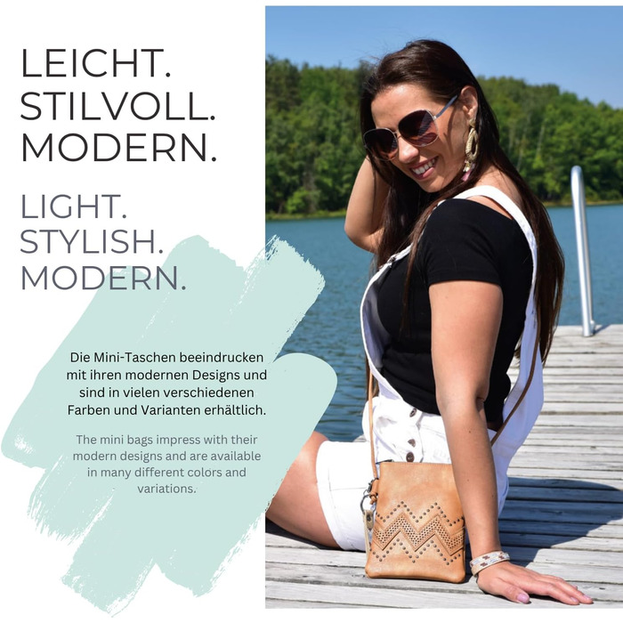 Сумка жіноча styleBREAKER міні через плече з вирізами зигзаг та заклепками, оливкова 02012211