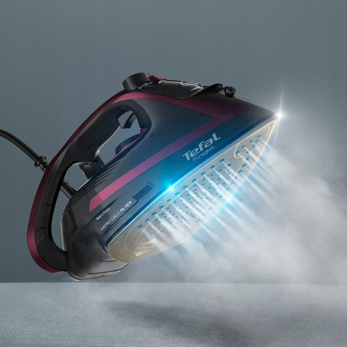 Парова праска Tefal Puregliss FV8065 3000 Вт, 280 г/хв, керамічна підошва, система anti-drip