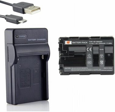 Акумулятор NP-FM500H Li-ion для Sony Alpha/SLT серій (A57, A58, A65, A65V, A77, A77V, A99) з USB-зарядним пристроєм
