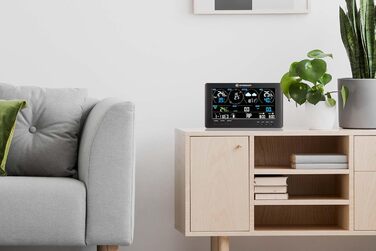 Метеостанція Bresser ClearView 7002586 з Wi-Fi та зовнішнім датчиком: Професійний 7-в-1 сенсор (вітер, вологість, температура, опади, УФ-індекс, освітленість), чорна