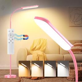 LED-стельова лампа Marctronic для вітальні, регульована яскравість, 18W, 1800LM, з пультом та сенсорним керуванням, проста установка, для офісу, спальні (рожева)