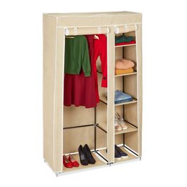 Large Fabric Storage Closet with Hanging Rod