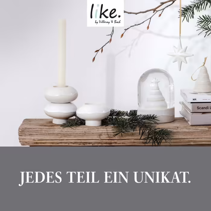 Like. Villeroy & Boch Winter Glow 23.5x8.5x20.5 cm (Donut Candle Holder)
