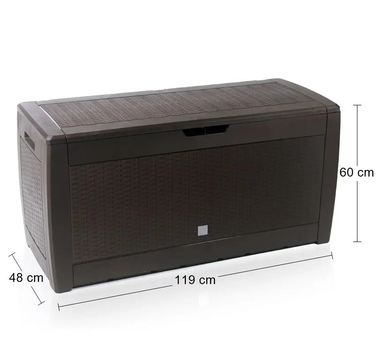 Садовий бокс для зберігання Prosperplast BOXE RATO, колір umbra, 310 л