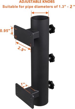 VANROUG Durable Umbrella Holder, Patio Umbrella Stand, Umbrella Stand, Bench, Buddy, Umbrella Holder, Fixed Clip, Umbrella Clamp for Deck, Railing, Beach, Courtyard, Boats, Hatches