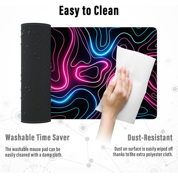 Ігрова мишка Pad Ovenbird з картою, великий XL, 80 x 30 см, чорний