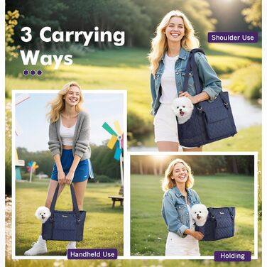 Pawaboo Сумка-переноска для собак і котів, блакитна, до 5 кг