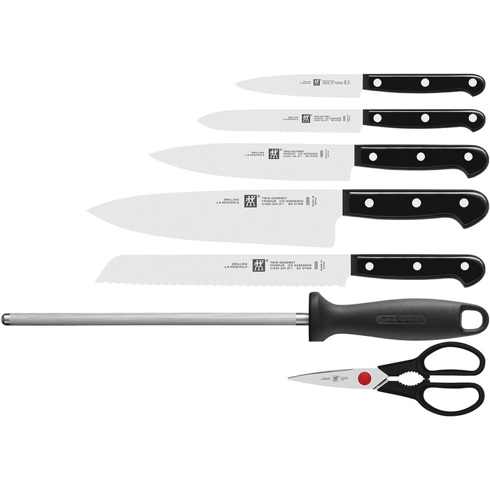 Набір ножів ZWILLING Twin Gourmet 8 предметів з бамбуковою підставкою
