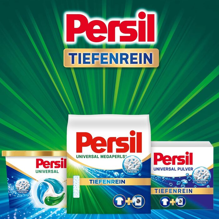 Пральний порошок Persil Universal Megaperls, універсальний засіб для прання з технологією глибокого очищення, 5 x 16 завантажень, для білих та кольорових речей, 20-95 °C