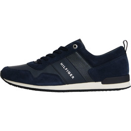 Кросівки Tommy Hilfiger чоловічі Runner Iconic з шкіри та замші, синій, 43 EU
