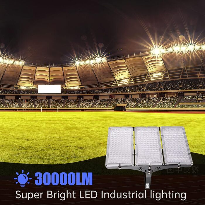 LED Floodlights 300W 30000LM Spotlight, 3000K Warm White Floodlight - IP65 Waterproof Floodlight Outdoor Wall Lights for Garden, Terraces, Garage, Sports Field, Factory, Workshop (10 Pack, 300W Warm White)