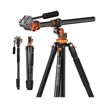 Штатив K&F Concept T254A7 + FH-03, 231 см, чорний