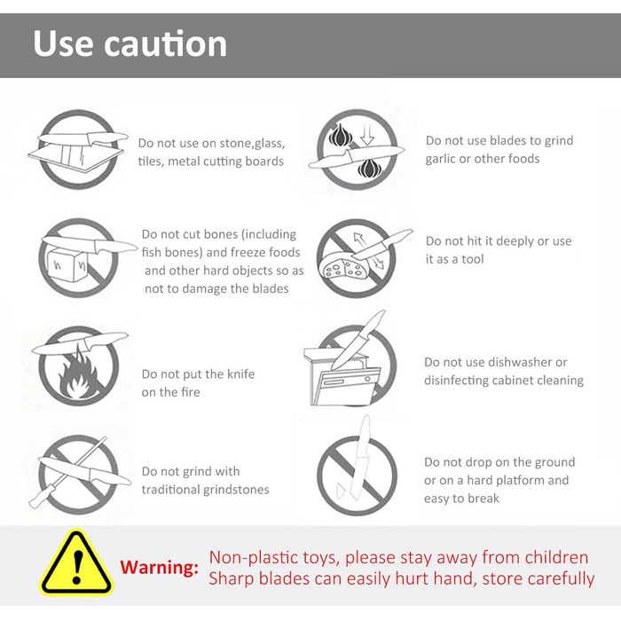 Набір керамічних ножів Cadrim (5 шт.): кухонні, для овочів, м'яса, з захистом леза | Чорний