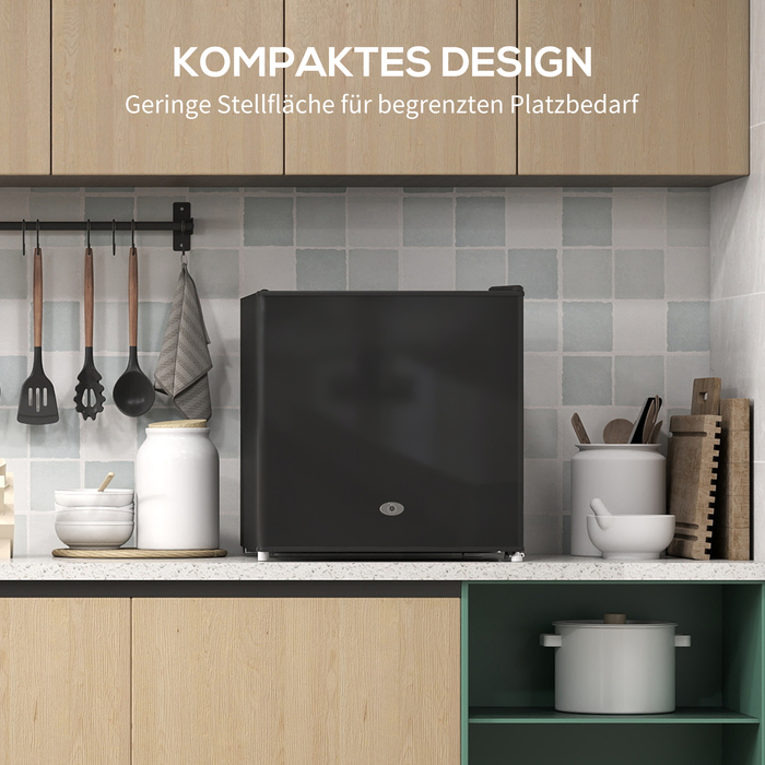 HOMCOM Міні-морозильна камера 35 л, окремо стояча, електрична, 45 Вт, містка морозильна скринька, міні-холодильник -14 до -24℃, 5-рівневе регулювання температури, 47 x 44,2 x 48,8 см, чорний | Aosom
