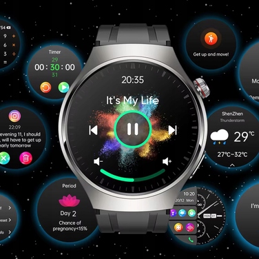 Смарт-годинник Smart-Trend: Моніторинг глюкози, ЕКГ та температури, чорний