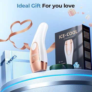 Пристрій для епіляції IPL з системою охолодження, 21J та 9 рівнів потужності, 999,900 імпульсів, для жінок (аксіли, бікіні, ноги, тіло)