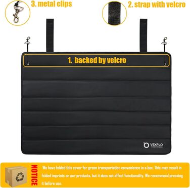 Захист для краю багажника автомобіля, розкладний, 96 x 63 см - захист від подряпин для собак та вантажів