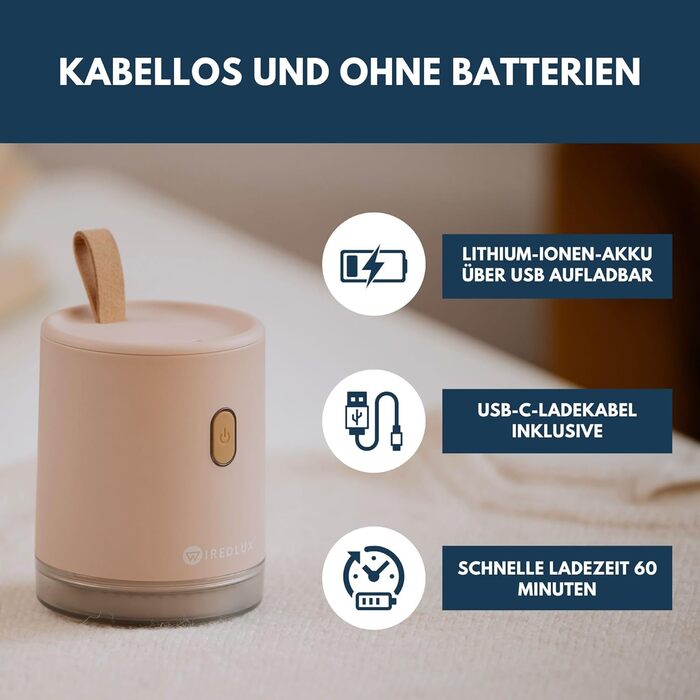 Електричний видалення ворсу з одягу - компактний та портативний пристрій для видалення ворсу з тканини, USB-зарядка, подвійний захист, рожевий (Kyoto-rosa)