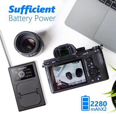Запасний акумулятор та зарядний пристрій NEEWER для Canon EOS R7, R5, R6, 2250mAh, Dual USB, LCD, USB-C (NP-FZ100)