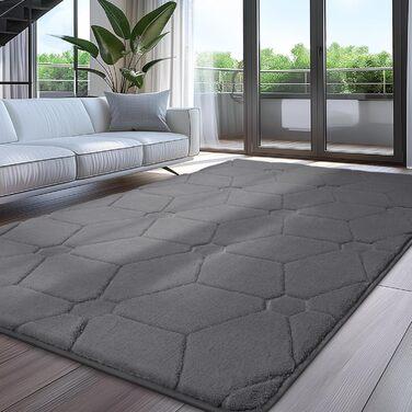 Sour Lemon Rug Living Room 160x230cm, Rug Gray Washable Rug Children's Room Fluffy Rug Bedroom Carpet Rugs Area Short Pile Fluffy Non-Slip Children's Room Rugs