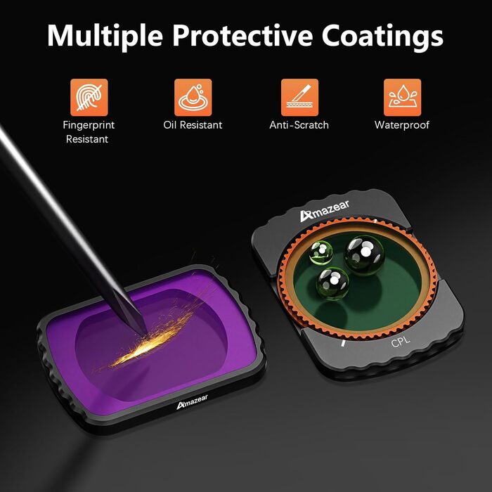 Фільтри ND для DJI Osmo Pocket 3: комплект з 5 шт. (Black Mist, CPL, ND16, ND64, ND256)