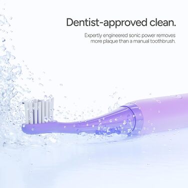 Електрична зубна щітка Ordo Sonic Lite Лаванда: 35 000 імпульсів/хв, 2 режими, до 5 тижнів роботи, Smart-таймер, водонепроникна, USB-C