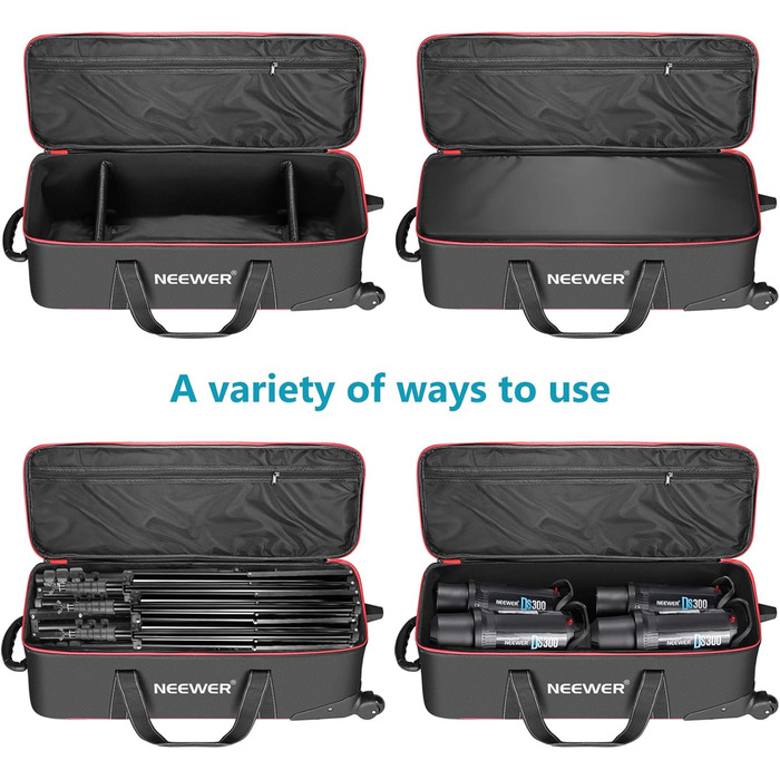 Рюкзак для камери NEEWER Pro: водонепроникний, з захистом від ударів, з замком-кодовиком, сумісний з DJI Drone, DSLR, об'єктивами та аксесуарами (77x28x27 см, чорний)