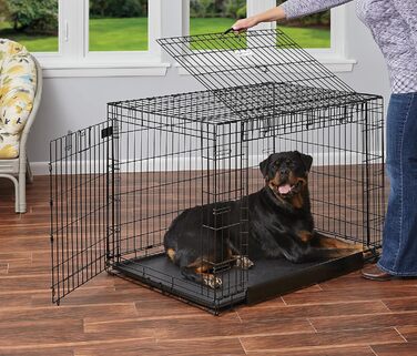 Кія MidWest Homes for Pets Ovation 1924 - переносна будка для собак, чорна, з перегородкою, для маленьких порід, 61х74х78 см