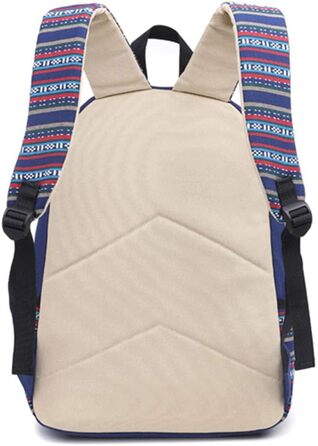 Жіночий/Дівчачий Рюкзак у Стилі Vintage з Смугами. Чорний рюкзак для підлітка, дівчини, студентки. З канвасу.