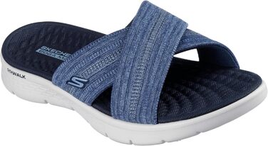Сандалі жіночі Skechers Go Walk Flex Impressed Navy текстиль 40 EU