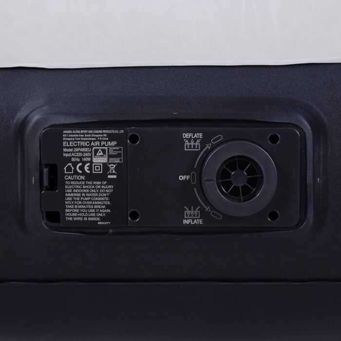 Надувний матрац-ліжко AVENLI для 2 осіб, 191x137x30 см з інтегрованою помпою, з флаоковою поверхнею, для кемпінгу та дому