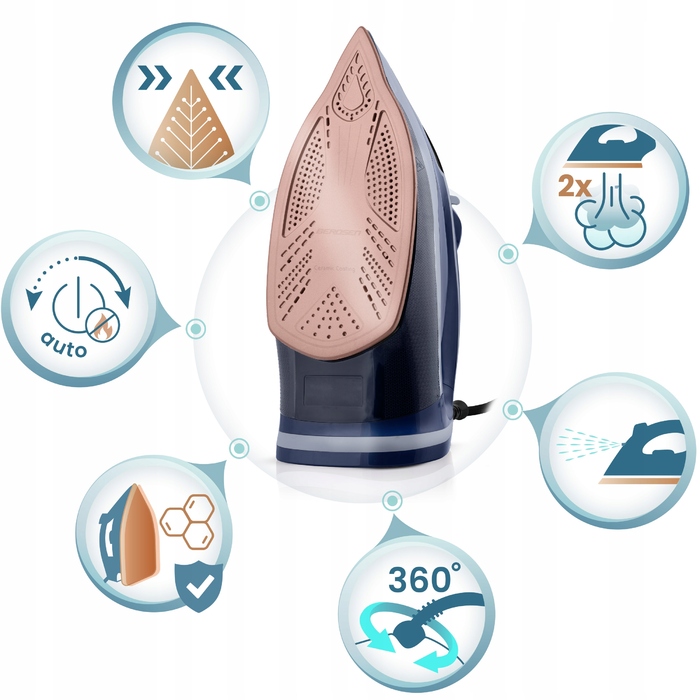 Парова праска Berdsen BD-330 3000 Вт, керамічна підошва, вертикальна подача пари