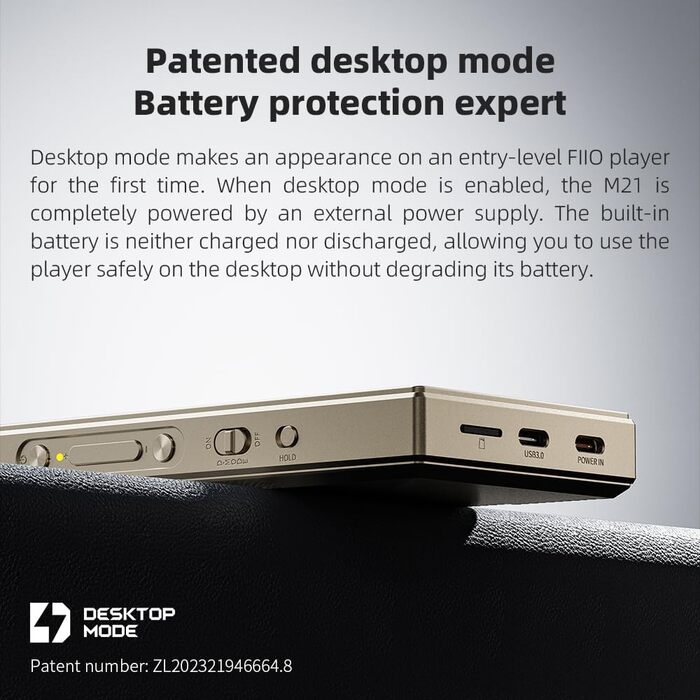 FiiO M21: Hi-Res аудіоплеєр на Android 13 (Snapdragon 680, 4x DAC CS43198, Bluetooth LDAC, чорний)