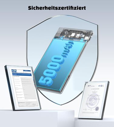 Power Bank Auskang 5000mAh Slim з кабелем для iPhone (до iPhone 14) - Чорний