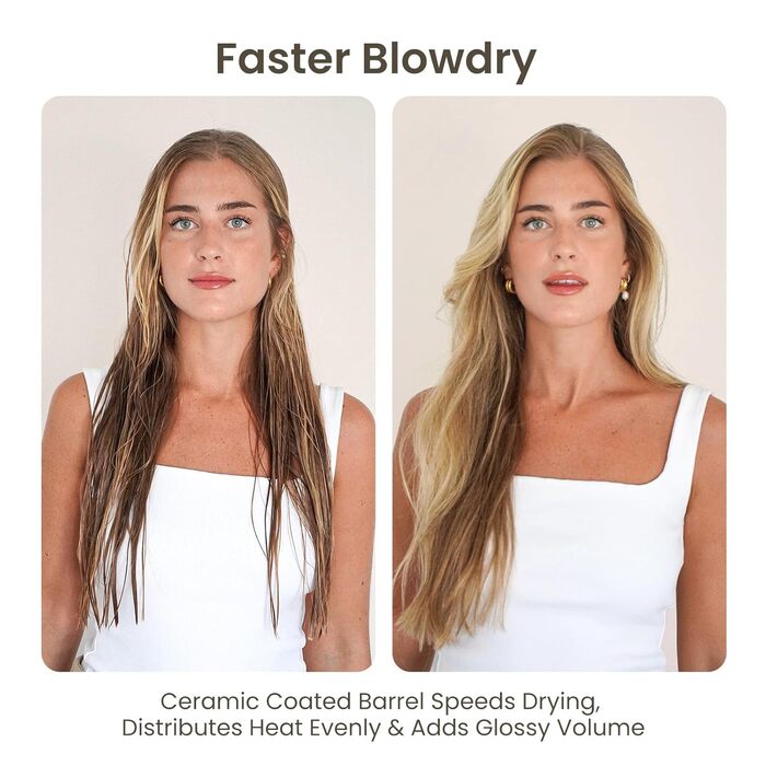 Кругла щітка для волосся AIMIKE 53 мм з щетиною кабана для сушіння, укладання та створення об'єму