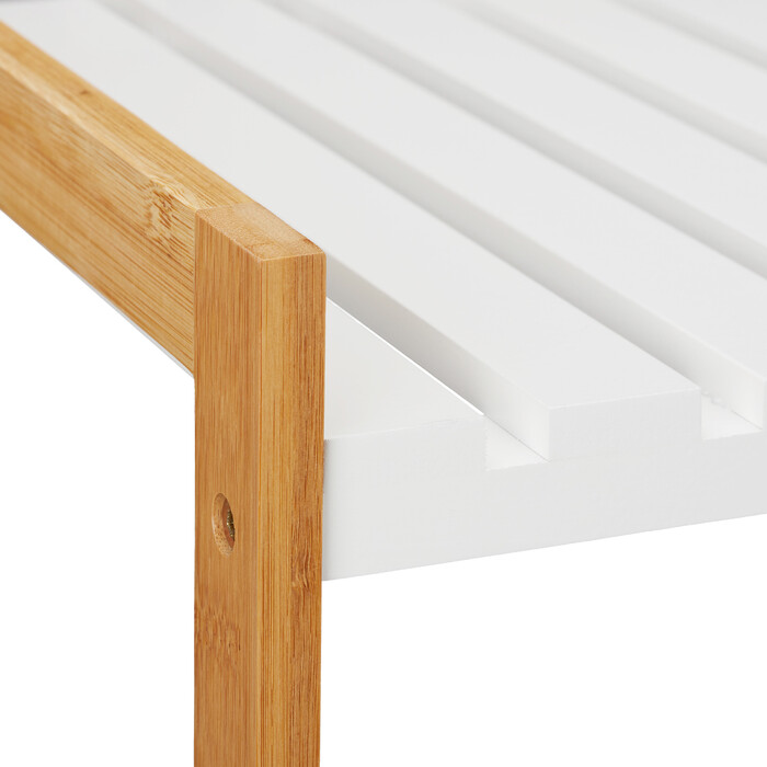 Relaxdays Bathroom Shelf with Laundry Basket and 4 Shelves