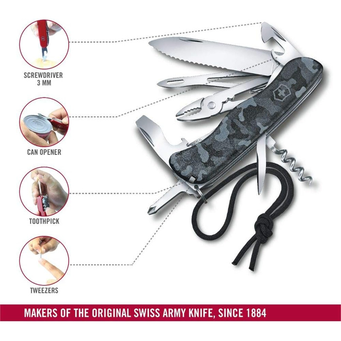 Мультитул Victorinox Skipper W: Швейцарський ніж з 18 функціями, з фіксатором та серрейний клинок