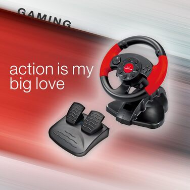 Руль Esperanza EG103 для ПК/PS2/PS3 USB High Octane Чорний/Червоний