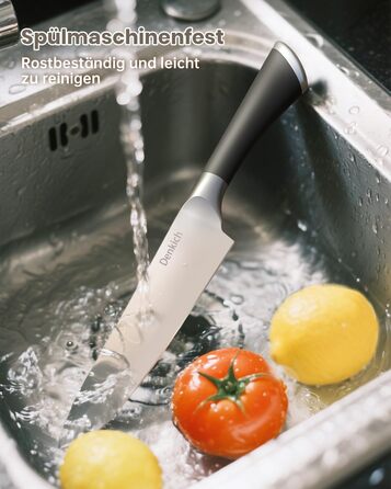 Набір кухонних ножів Messerblock Set, 7 предметів: професійний набір ножів з бруском, німецькі леза з високоякісної нержавіючої сталі, ергономічні ручки, для дому